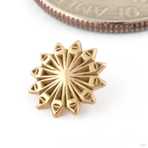 Spiked Mandala Threaded End in Gold from Kiwii Jewelry