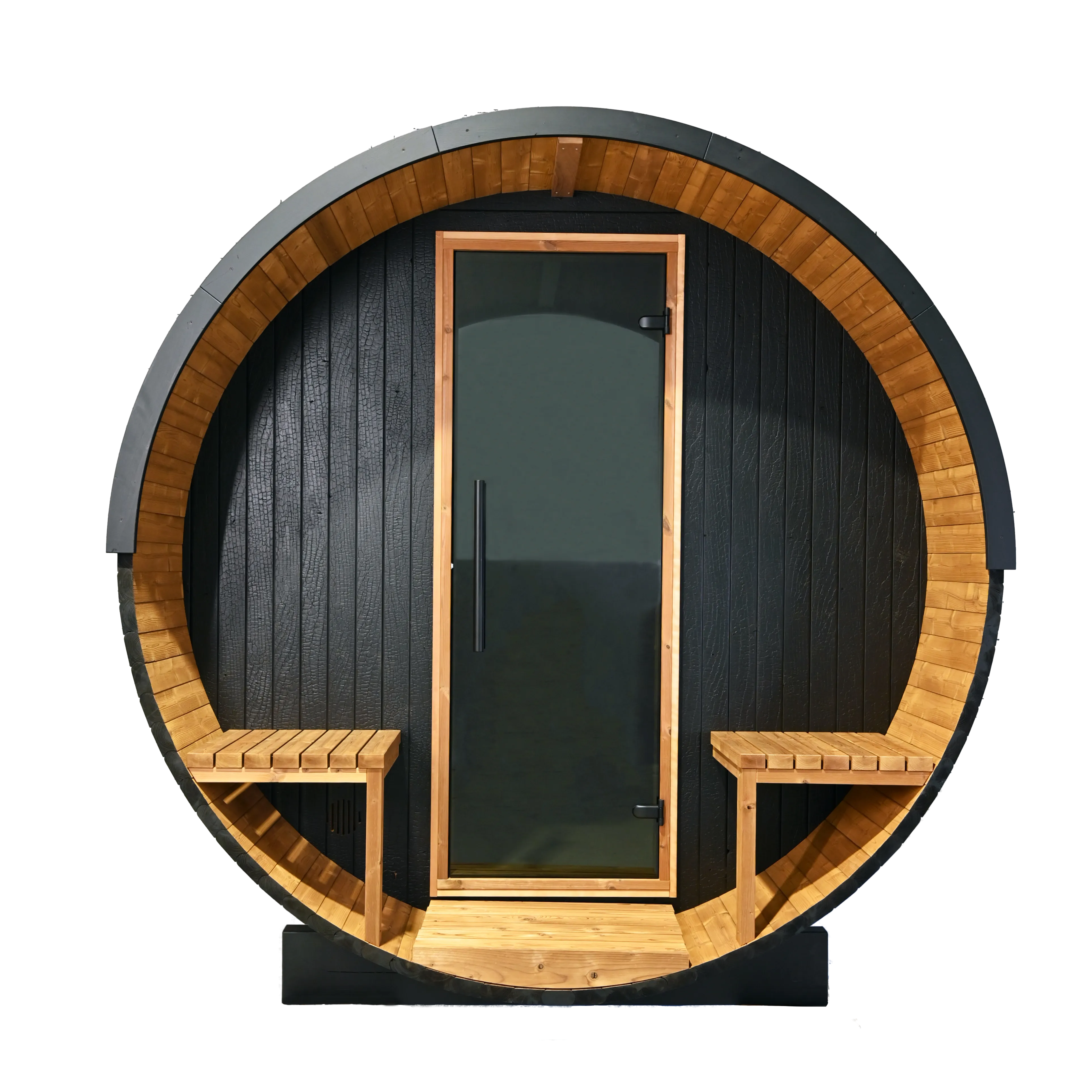 Thermory 4 person Barrel Sauna No. 60 Ignite DIY Kit with window & porch