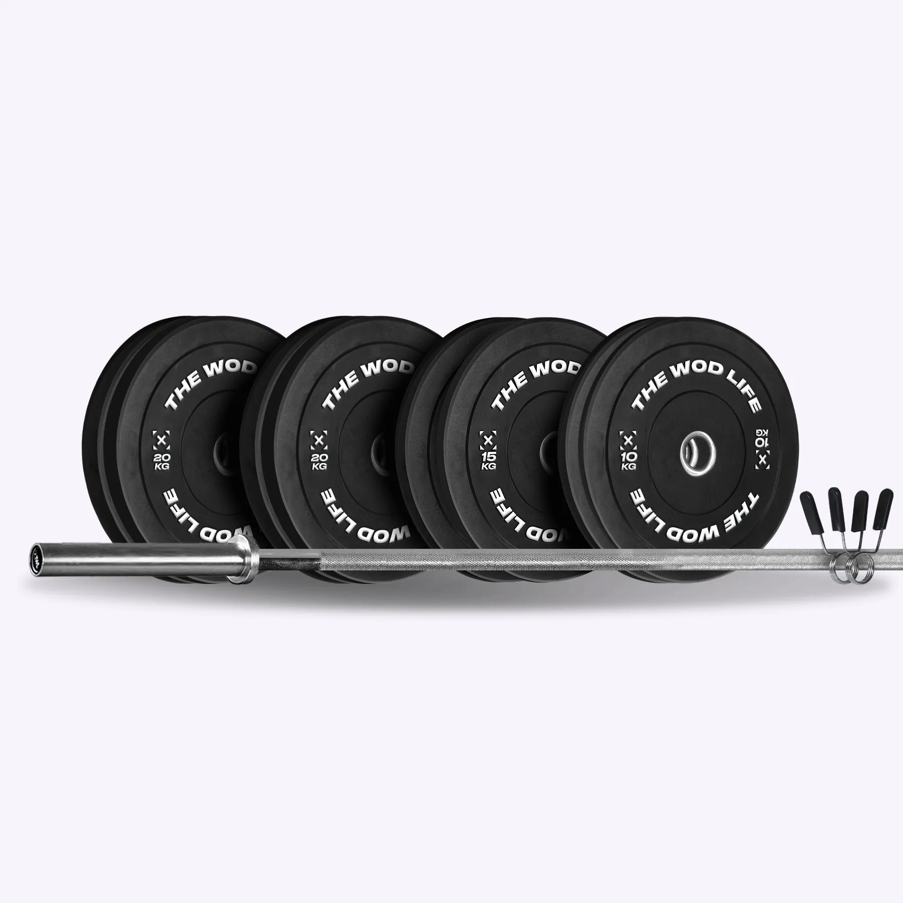 TWL - Men's 150Kg Everyday Barbell and Bumper Plate Package [PRE-ORDER]