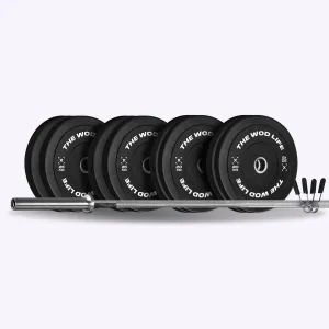 TWL - Men's 200Kg Everyday Barbell and Bumper Plate Package [PRE-ORDER]