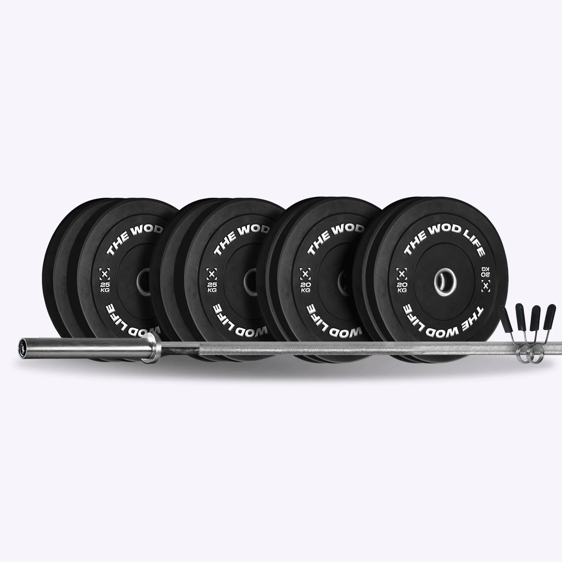TWL - Men's 200Kg Everyday Barbell and Bumper Plate Package [PRE-ORDER]