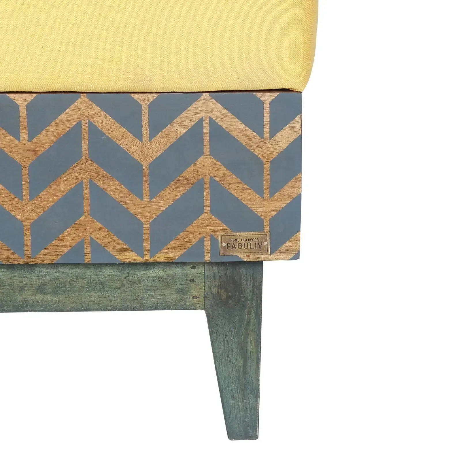 Tyler Wooden Stool with storage