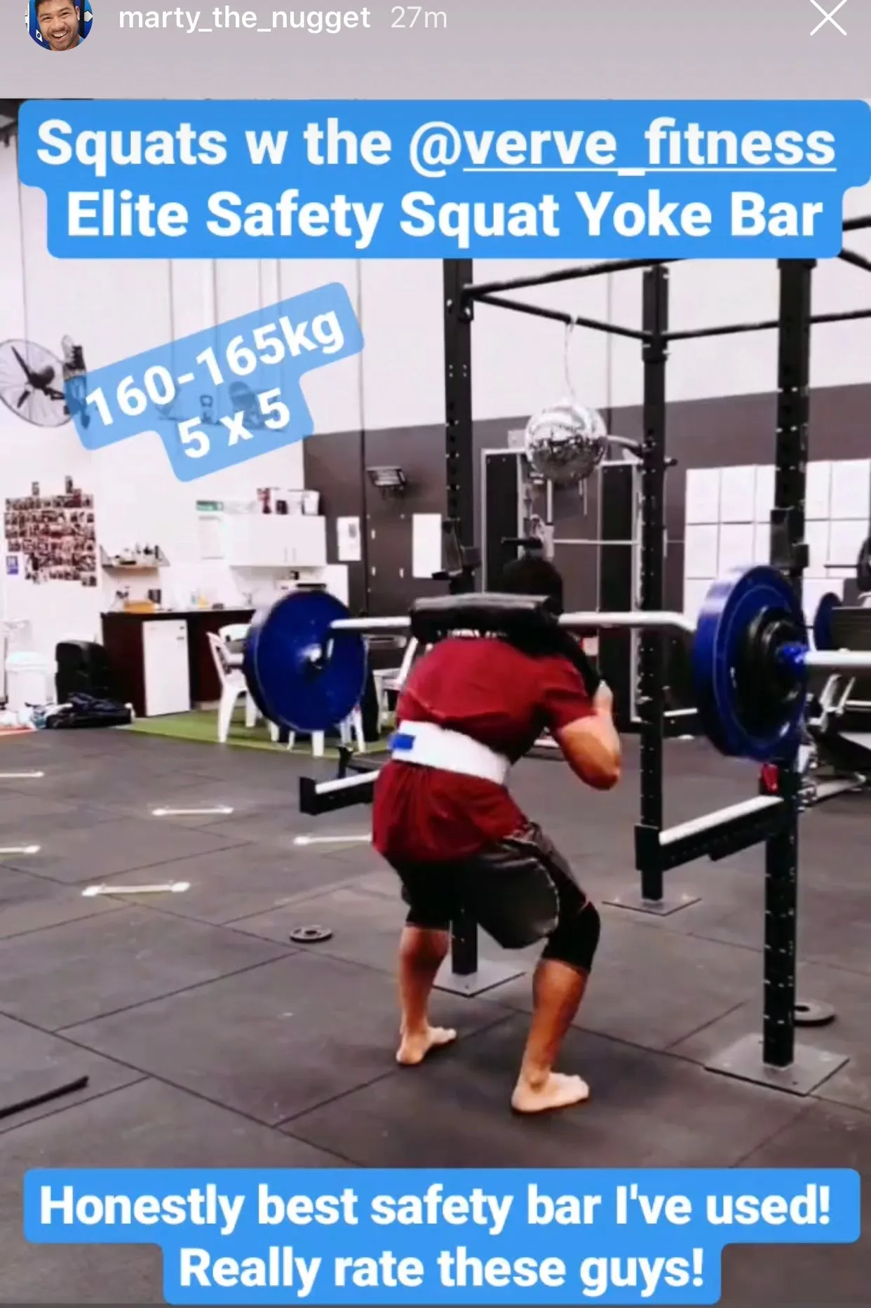 VERVE Elite Safety Squat Bar