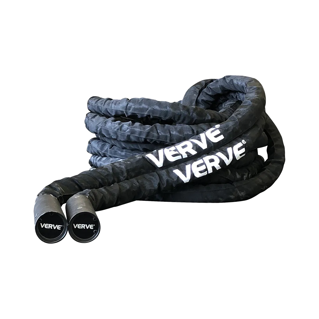 VERVE Premium Nylon Battle Rope with Aluminium Handles - 15m