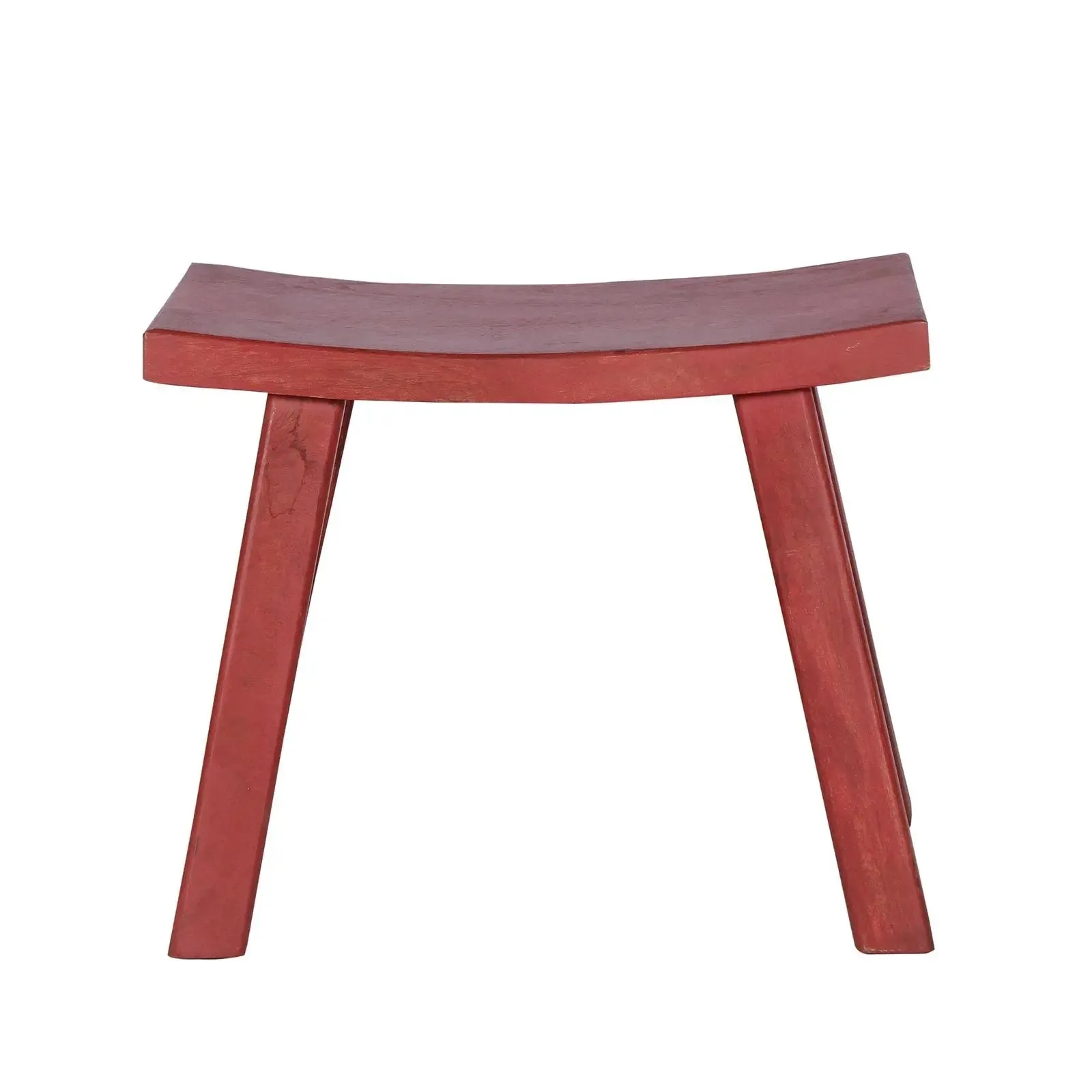 Vintage Red Wooden Stool