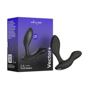 We-Vibe Vector  Rechargeable Remote-Controlled Silicone Dual Stimulation Prostate Massager Charcoal Black