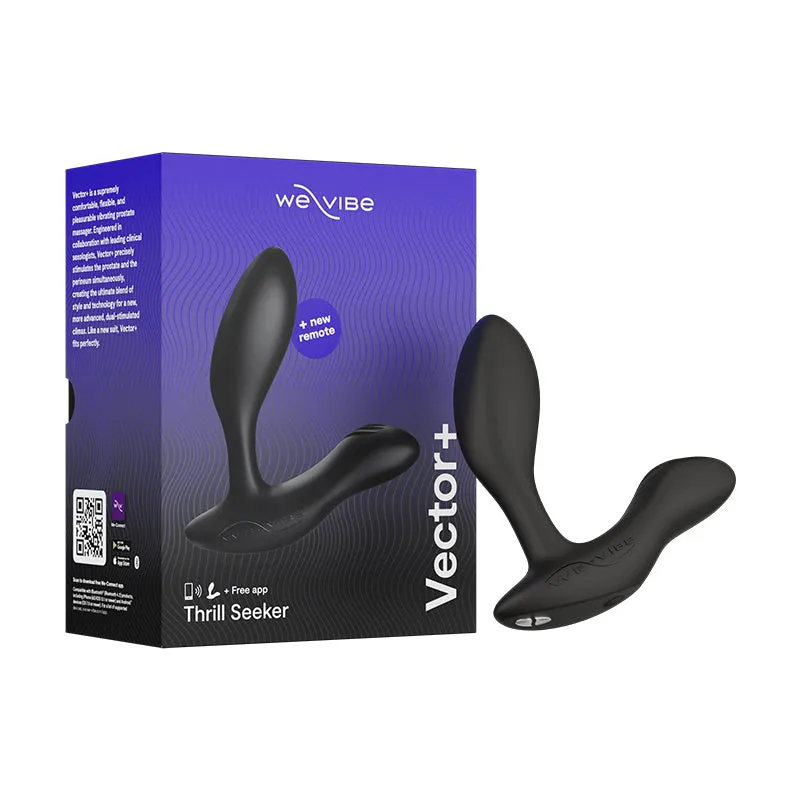We-Vibe Vector  Rechargeable Remote-Controlled Silicone Dual Stimulation Prostate Massager Charcoal Black