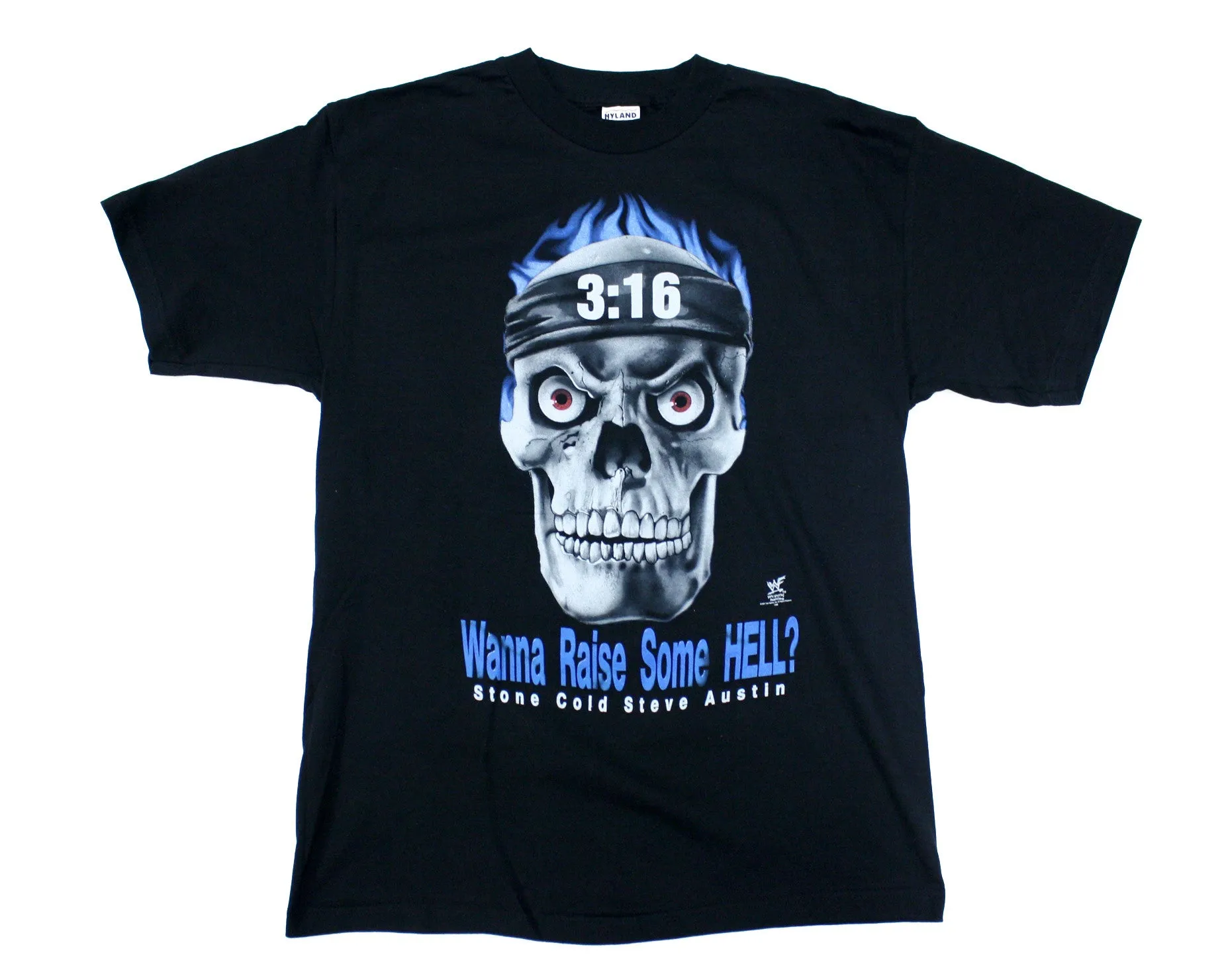 WWF STONE COLD  'RAISE HELL' CARTOON VINTAGE T-SHIRT LG