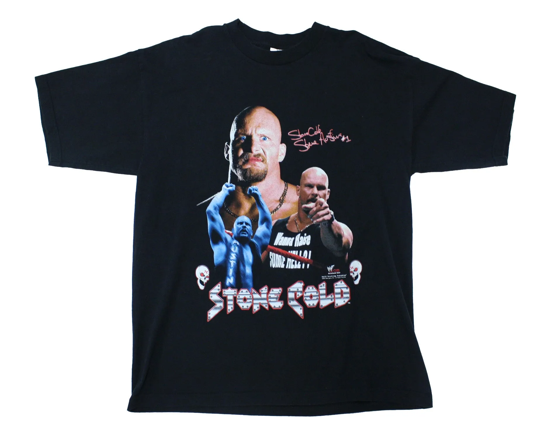 WWF STONE COLD STEVE AUSTIN '3 FACES' VINTAGE T-SHIRT XL